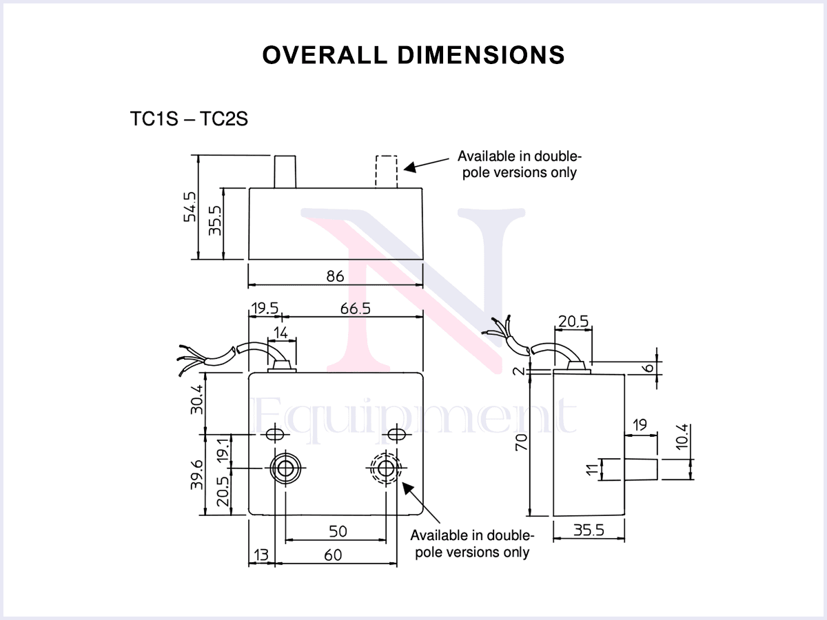 Brahma TC1SVCS ignition transformer dimensions